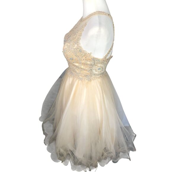 May Queen Couture Satin Tulle Sequin Prom Bridesmaid Fairycore Formal Dress Sz 6 - Picture 12 of 16